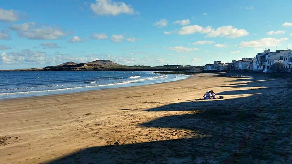 Quiet beach at the moment of Ojos de Garza